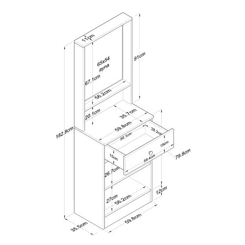 P6 - 3294 Walnut
White Hall Stand slika 13