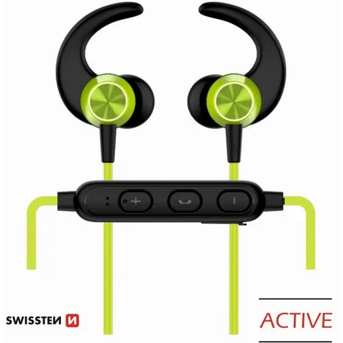 Swissten Bluetooth slušalice za trčanje Active zelena slika 1