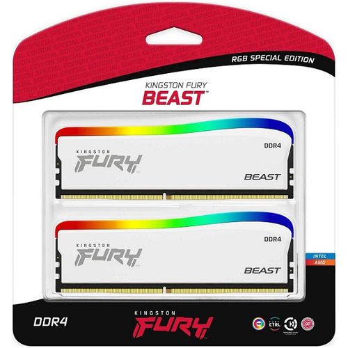 Kingston KF436C17BWAK2/16 DDR4 16GB (2x8GB) 3600MHz [FURY BEAST RGB Special Edition], Non-ECC UDIMM, CL17 1.35V, 288-Pin 1Rx8, Memory kit, w/RGB Heatsink slika 2