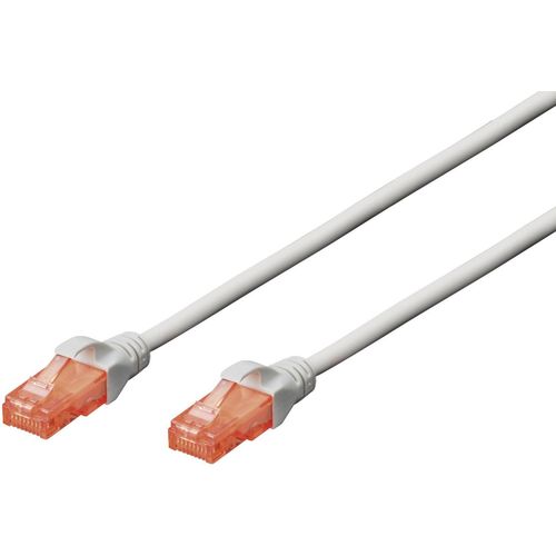 Digitus DK-1617-150 RJ45 mrežni kabel, Patch kabel cat 6 U/UTP 15.00 m siva sa zaštitom za nosić 1 St. slika 2