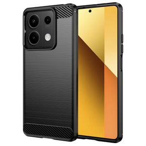 Techsuit Carbon Silicone maska za Xiaomi Redmi Note 13 5G– crna