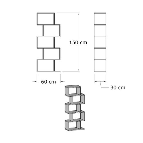 Meric - White White Bookshelf slika 5