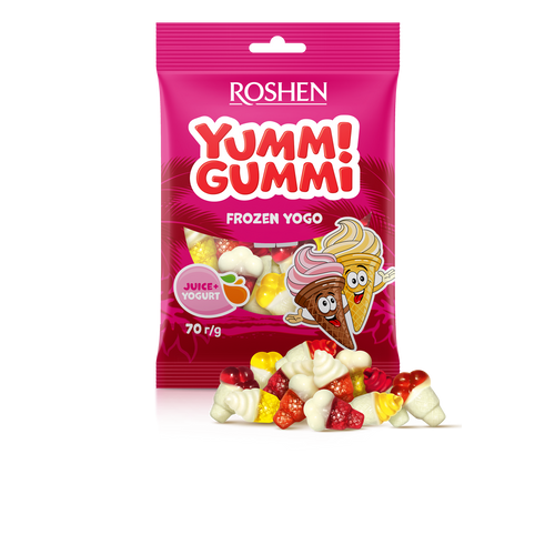 Roshen Yummi Gummi gumeni bomboni frozen yogo 70g slika 1