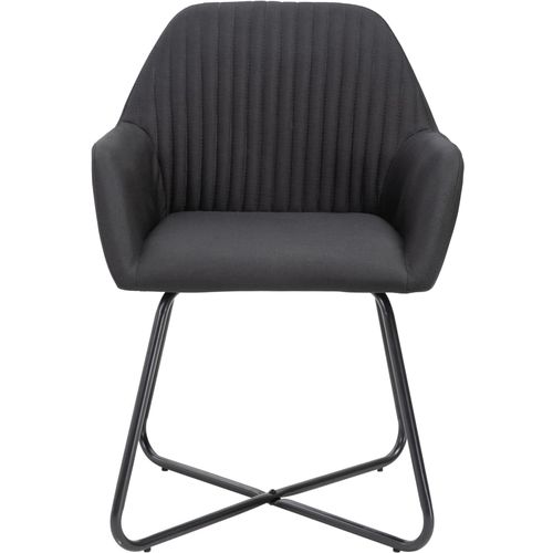 Blagovaonske stolice od tkanine 2 kom crne slika 22