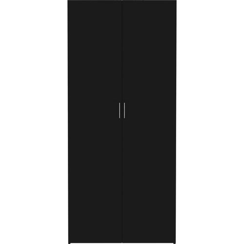 Ormarić za pohranu crni 80 x 35,5 x 180 cm od iverice slika 32