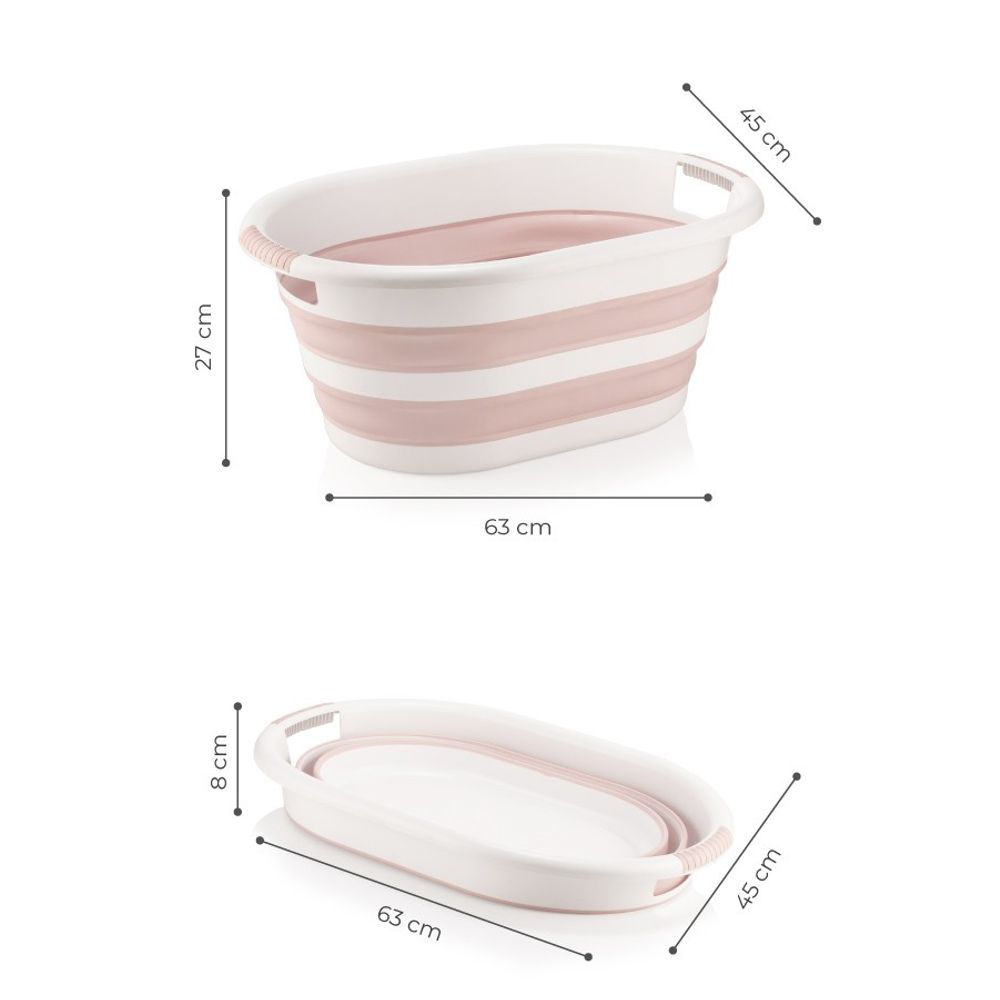 KL702 - Sklopiva Košara za Veš u Pink Boji slika 2