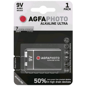 Agfa Baterija alkalna, 6LR6, 9V, blister 1 kom. - 9V B1