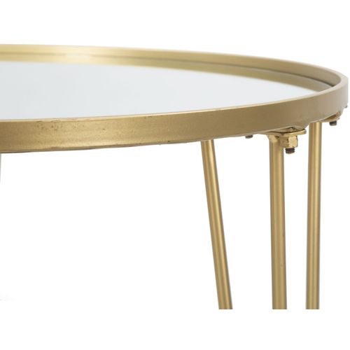 Mauro Ferretti Coffee table glam gold-ogledalo cm ø 50x58,5 slika 2