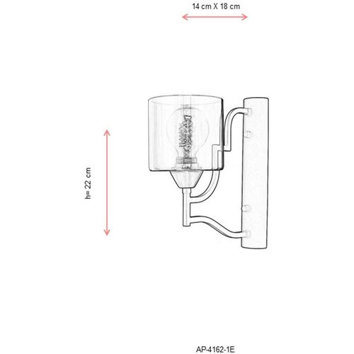 AP-4162-1E Antiquation Wall Lamp slika 3