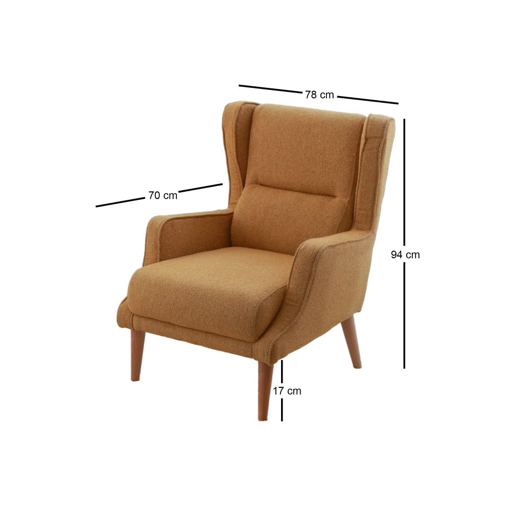 Klam - Mustard Mustard Wing Chair slika 7