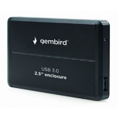 EE2-U3S-2 Gembird USB 3.0 Externo kuciste za 2.5 SATA hard diskove, aluminium, crni A slika 1