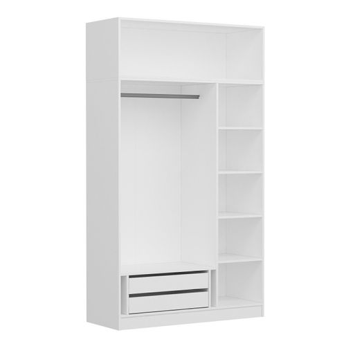 Woody Fashion Garderoba, Minar 3 Kapak 2 Çekmece 235 - White, Anthracite slika 7