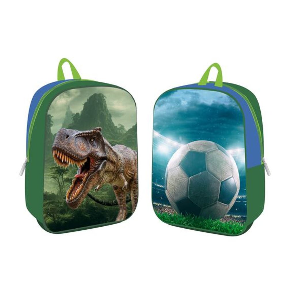Spirit ruksak za vrtić "T REX-FOOTBALL'' (UNO-DUO Kolekcija) - dvostrani slika 1