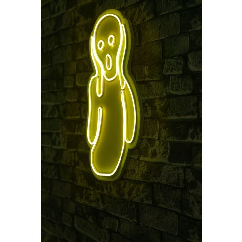 Wallity Ukrasna plastična LED rasvjeta, Scream - Yellow slika 12