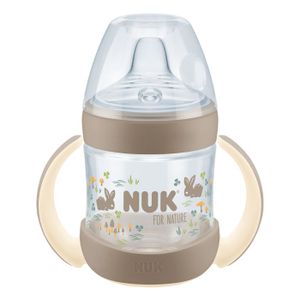 NUK Prelazna flašica For Nature sa indikatorom temperature 6m+ 150ml, Bež