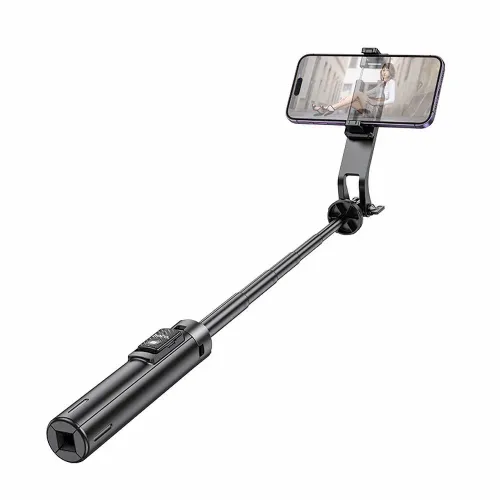 HOCO selfie stick s bežičnim daljinskim upravljačem i stativom K21 crni slika 3