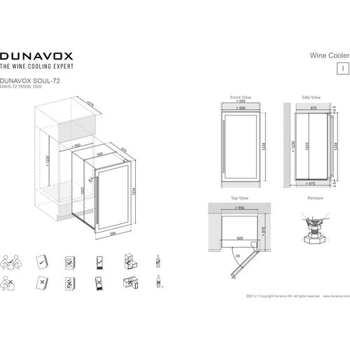 DAVS-72.185DB DUNAVOX vinska vitrina slika 8