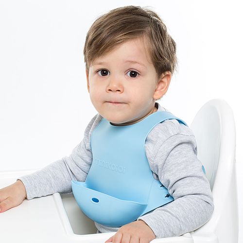 Minikoioi Silikonski siperak Flexi Bib, Plavi slika 5