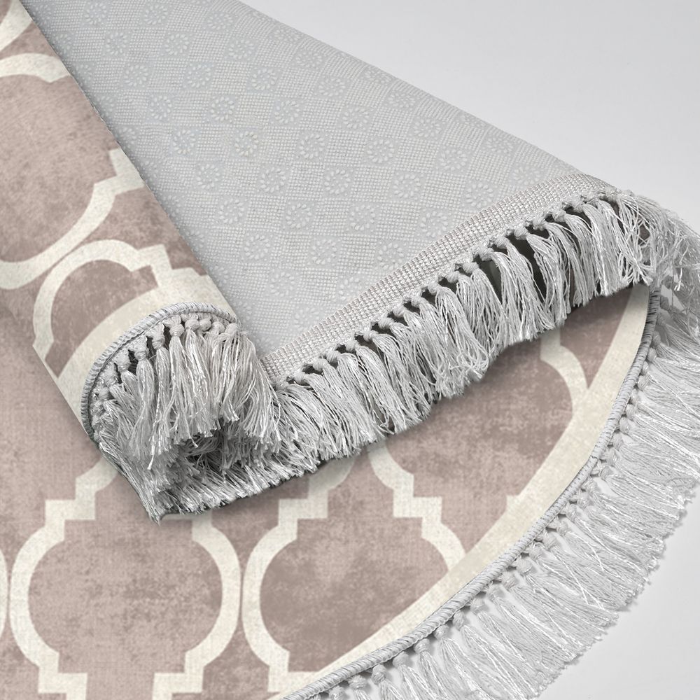 Kremasto-smeđi hodnički tepih ALN400601KR17 (100 x 100 cm) slika 4