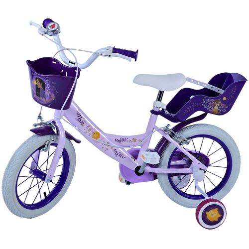 Dječji bicikl Disney Wish 14" s dvije ručne kočnice ljubičasti slika 10