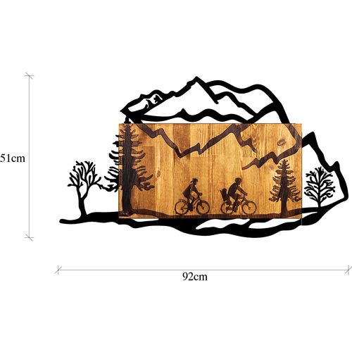 Wallity Drvena zidna dekoracija, Bicycle Riding in Nature 2 slika 7