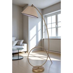 Opviq Podna lampa 323, bež, zlatna