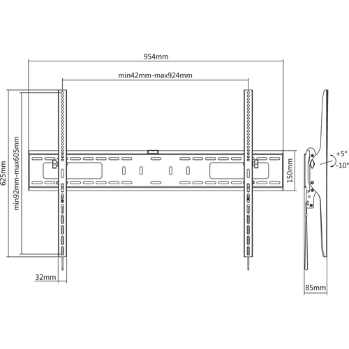 SBOX stalak PLB-4269T (60-100"/75kg/900x600) slika 8