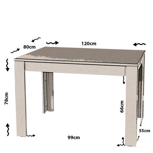 Single 120 - Caucasian, Oak Oak Dining Table slika 6