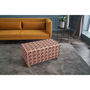 Bade Puf Uzun Multicolor Pouffe