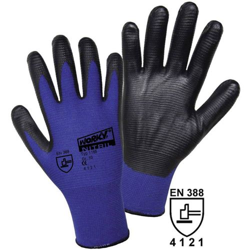 L+D worky Nylon Super Grip Nitrile 1165-9 najlon rukavice za rad Veličina (Rukavice): 9, l EN 388 CAT II 1 Par slika 1