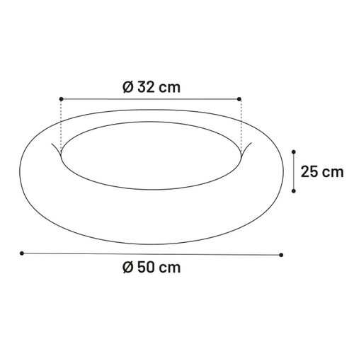 JASTUK KREMS OKRUGLI SVIJETLO SMEĐA fi 50cm slika 2