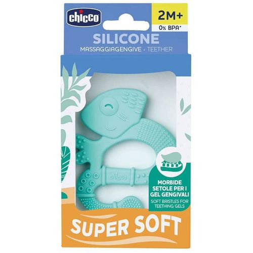 Chicco Silikonska glodalica za zube Super Soft Iguana 2m+, Plava slika 1