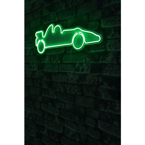 Wallity Ukrasna plastična LED rasvjeta, Formula 1 Race Car - Green slika 1