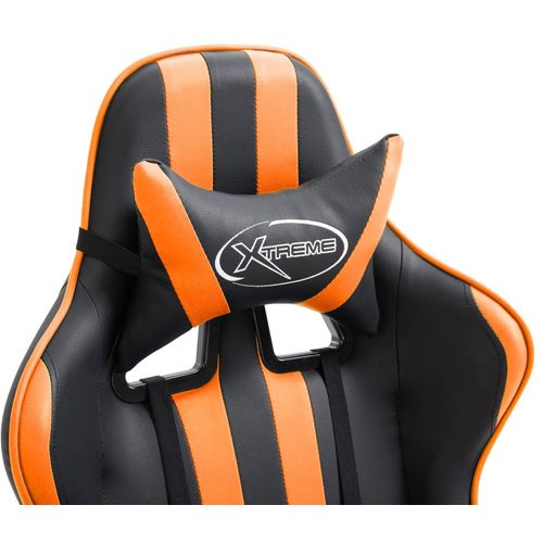 Igraća stolica od umjetne kože narančasta slika 5