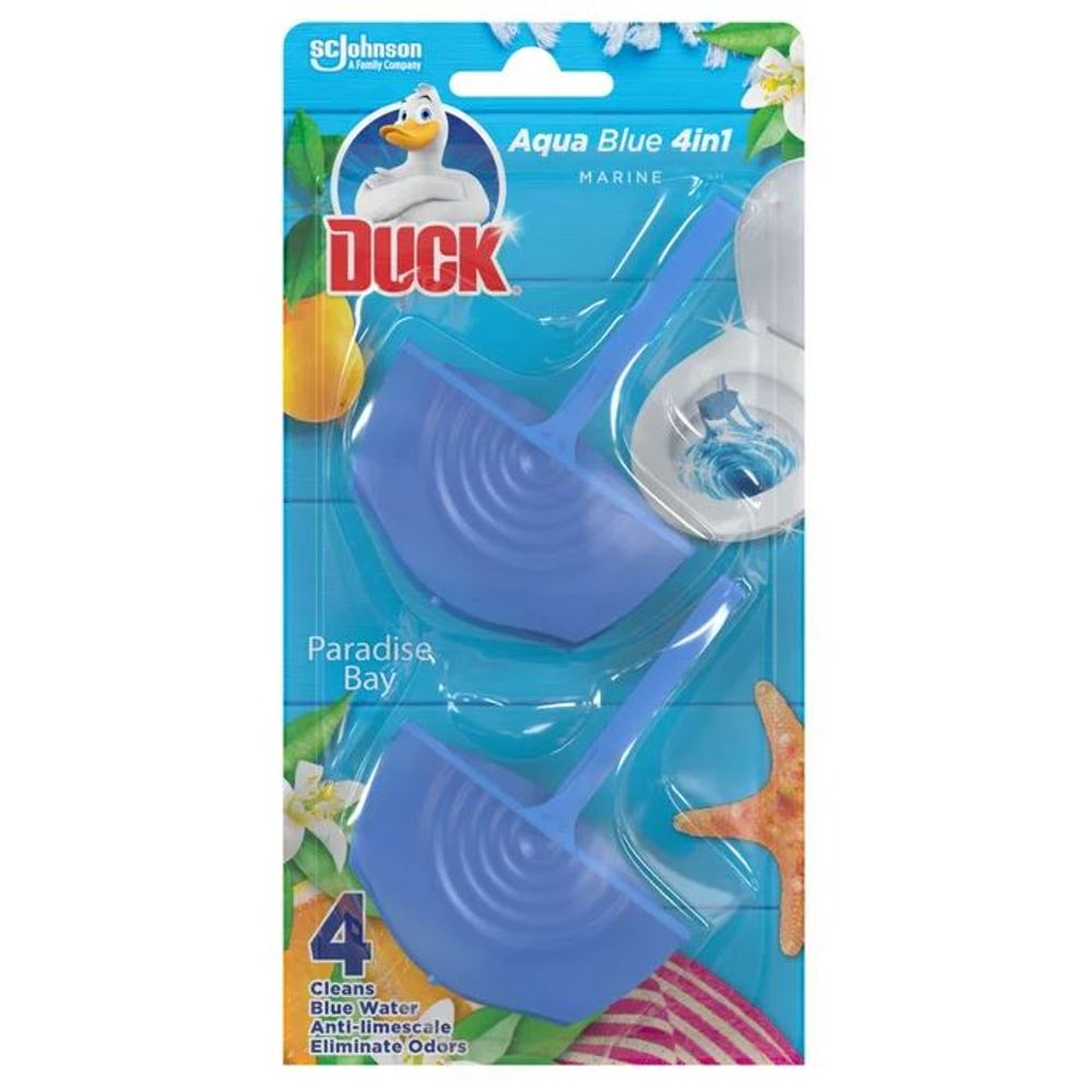 Duck Aqua blue osvježivač za WC šolju Paradise Bay 2 kom slika 1