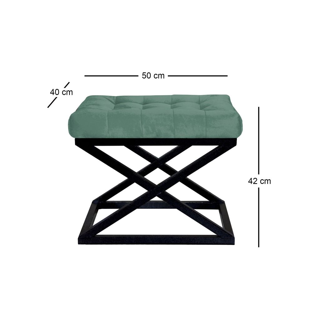 Capraz - Pouffe u crno-zelenoj boji v2 slika 2