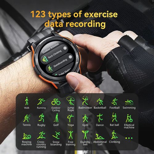 Oukitel BT10 Smart Watch Sport Rugged 410mAh/Heart rate/SpO2/Accelerometer/Crno  sivi slika 8