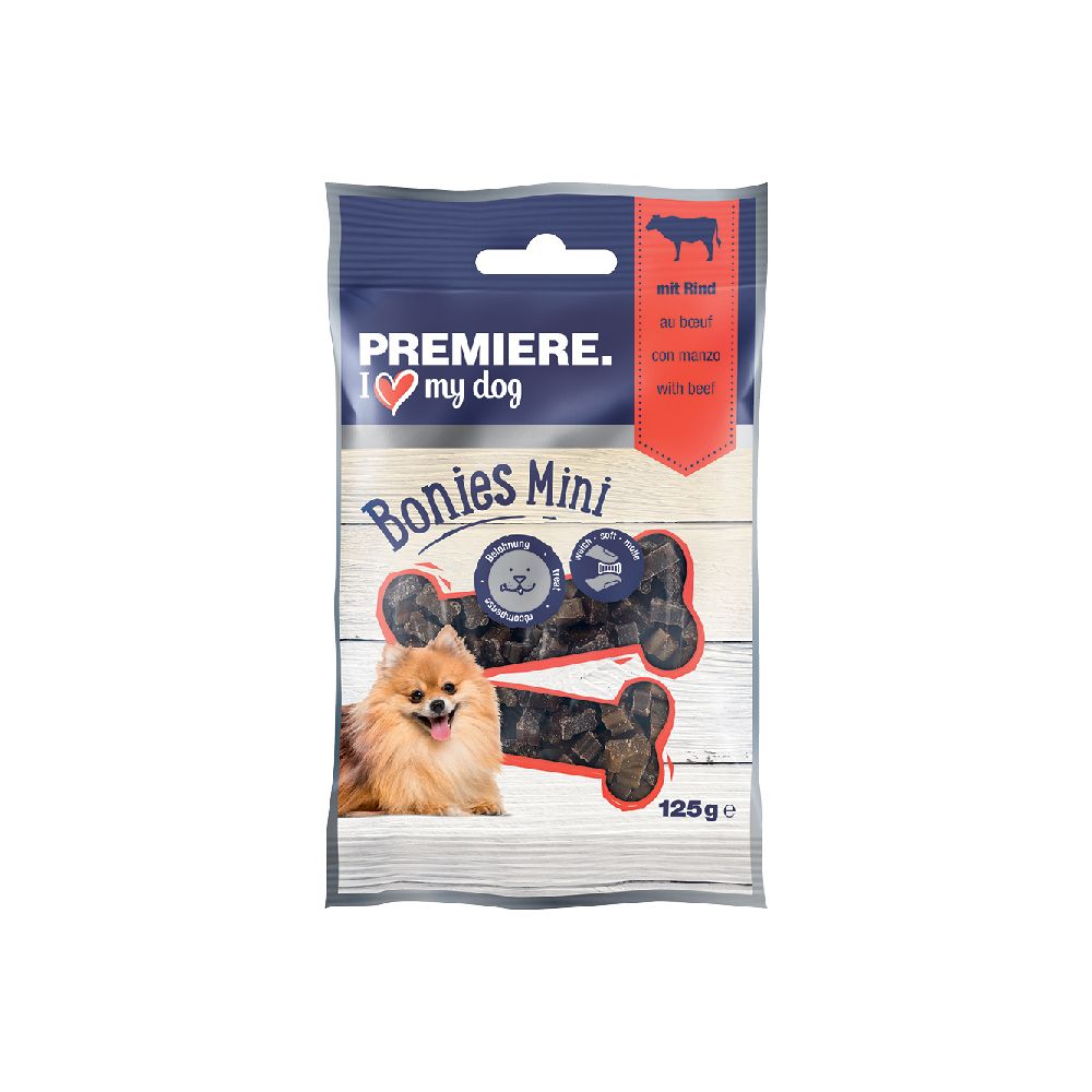 Premiere poslastica za pse Bonies Mini govedina 125 g slika 1
