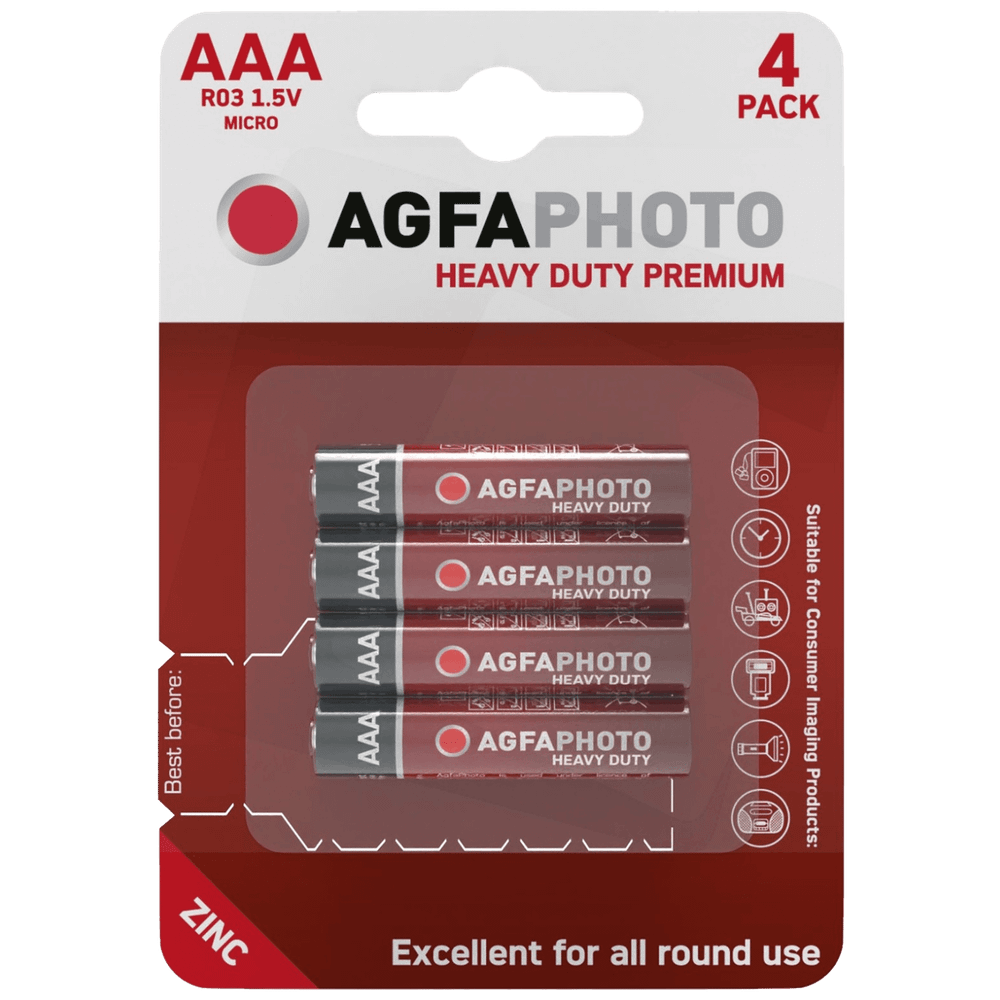 Agfa Zinc baterije, AAA, 1.5 V, blister 4 kom. - AAA B4 slika 1