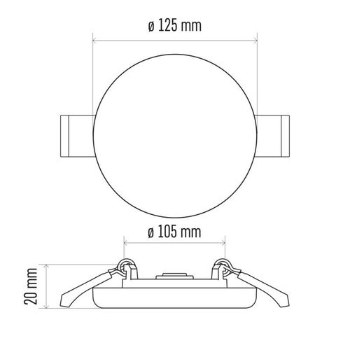 LED panel okrugli EMOS EXCLUSIVE 11W WW IP65 ZV1131 slika 2