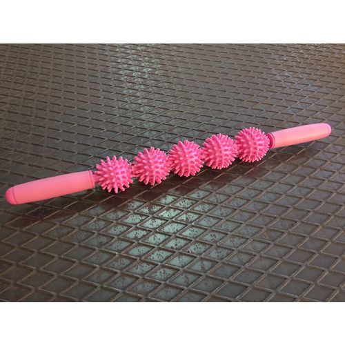 Masažni 4ball stick 52,5 cm roza spikey slika 1