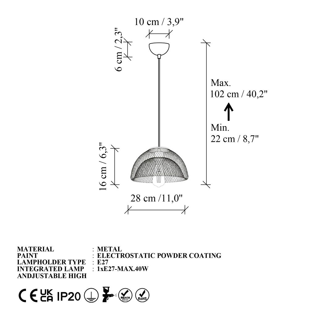 Luster Berk 16400-8-A - Crna boja slika 6