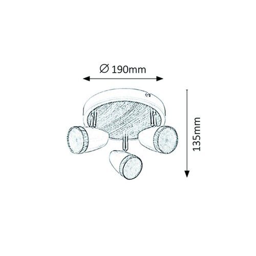 Rabalux Karen 3 headed spot integrisani LED Spot rasveta slika 3