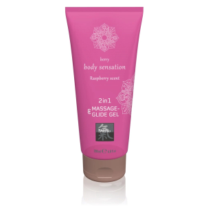 HOT Shiatsu gel 2 u 1 sa mirisom maline, 200 ml