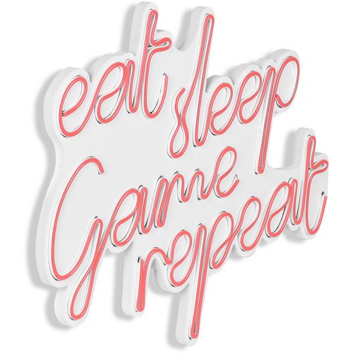 Wallity Ukrasna plastična LED rasvjeta, eat sleep game repeat - pink slika 16