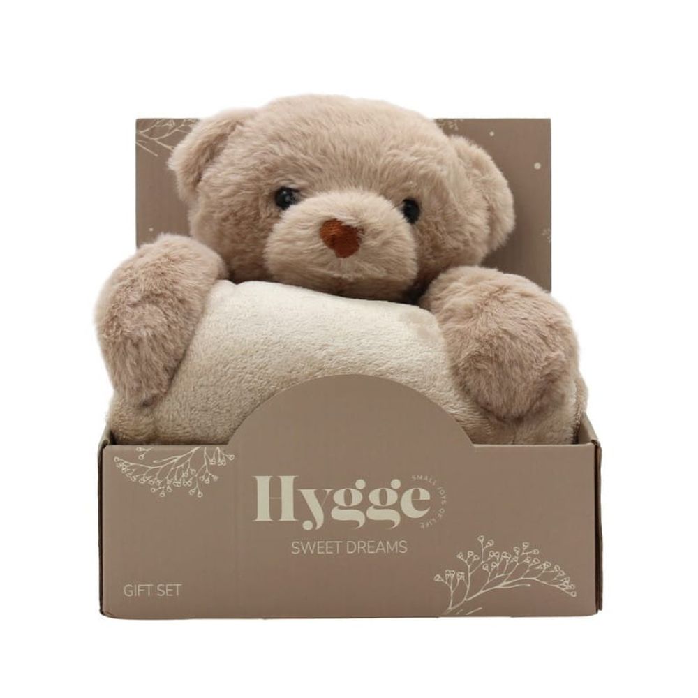 Hygge Sweet Dreams HY31419 Plišana igračka sa dekicom Bear slika 1