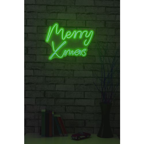 Wallity Ukrasna plastična LED rasvjeta, Merry Christmas - Green slika 12