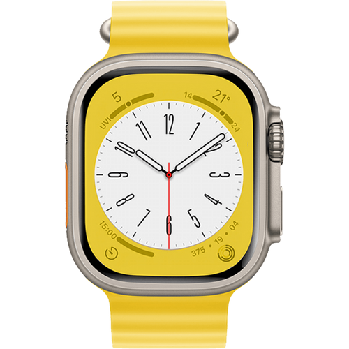 hoco. Silikonski remen za iWatch, 42/44/45/49mm, žuta - iWatch WA12 Yellow slika 3