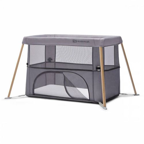 Kinderkraft Prenosivi Krevetac Movi Grey&Wood slika 4