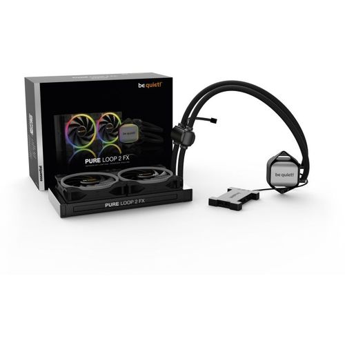 be quiet! BW013 PURE LOOP 2 FX, 240mm [with LGA-1700 Mounting Kit], Doubly decoupled pump, Very quiet Pure Wings 2 PWM fans 120mm, Unmistakable design with ARGB LED and aluminum-style, Intel and AMD slika 2